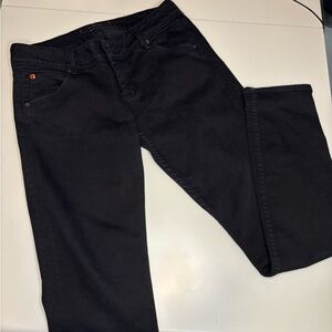 Hudson Black Skinny Jeans with Pointed Rear Pockets Size 29 Denim Jeans